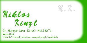 miklos kinzl business card